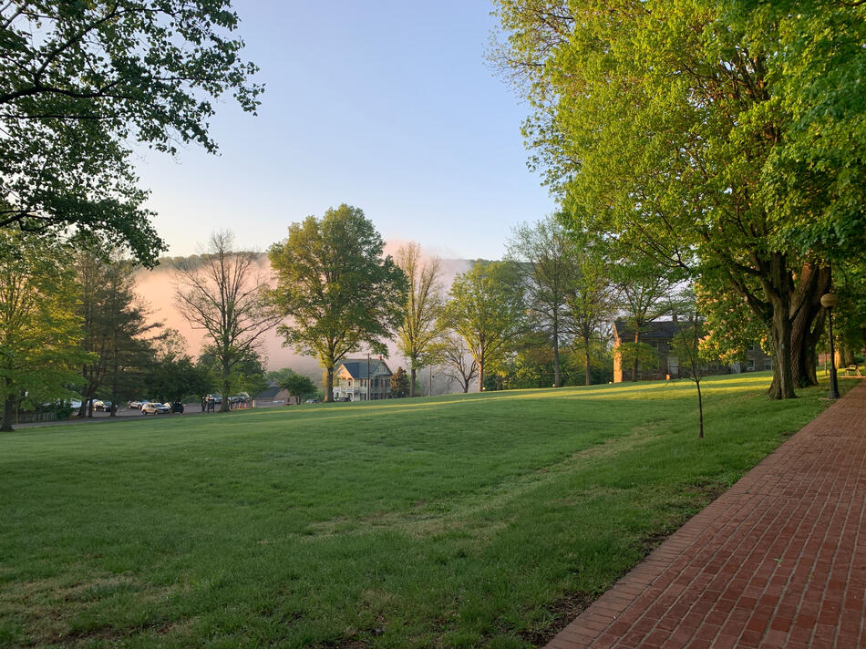 Fog on the Storer College Campus, Photo by Caitlin Miller
